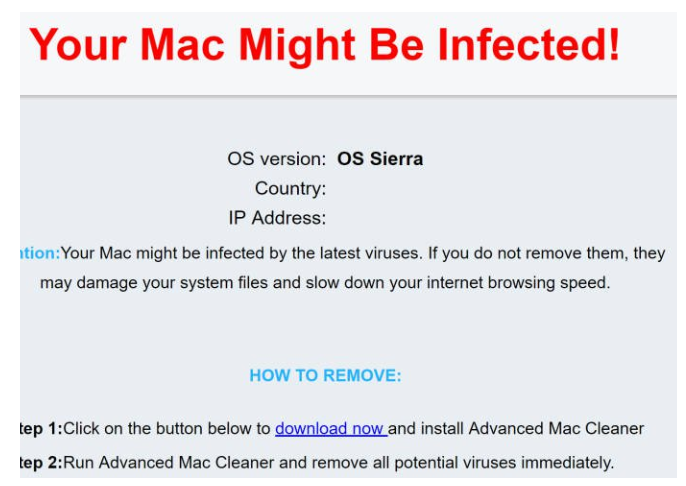 get rid of mac cleaner pop up